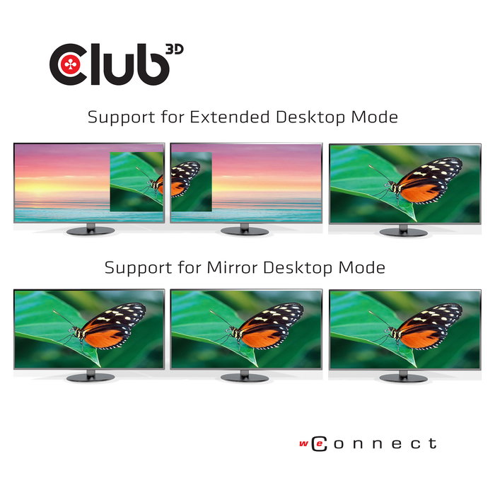 Club 3D CSV-1550 MST Hub USB-C a 3x DisplayPort 1.4, Resolución 8K 7680x4320 60Hz, Plug & Play HDR, Negro, Cable 13 cm