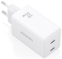 Aisens Cargador GaN 65W con 2x USB-C Blanco
