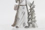 DKD Home Decor Figura Navidad Moderna Blanco Plateado Resina Santa 8 x 19.5 x 12.5 cm