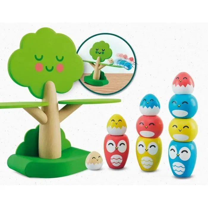 MONTESSORI WOOD Juego de Equilibrio en el Árbol - Juego Montessori - LIS8008324105397 - Juego de Equilibrio, Árbol y Pájaros