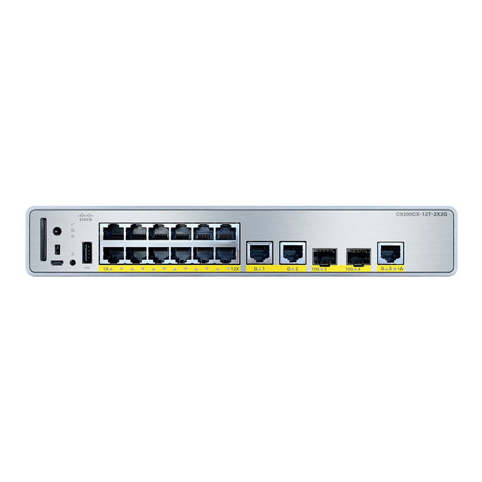 Cisco C9200CX-12T-2X2G-E Catalyst 9000 Compact Switch, Gestionado, 15 Puertos Gigabit Ethernet, PoE, Montaje en Rack Cisco C9200CX-12T-2X2G-E Catalyst 9000 Compact Switch, Gestionado, 15 Puertos Gigabit Ethernet, PoE, Montaje en Rack