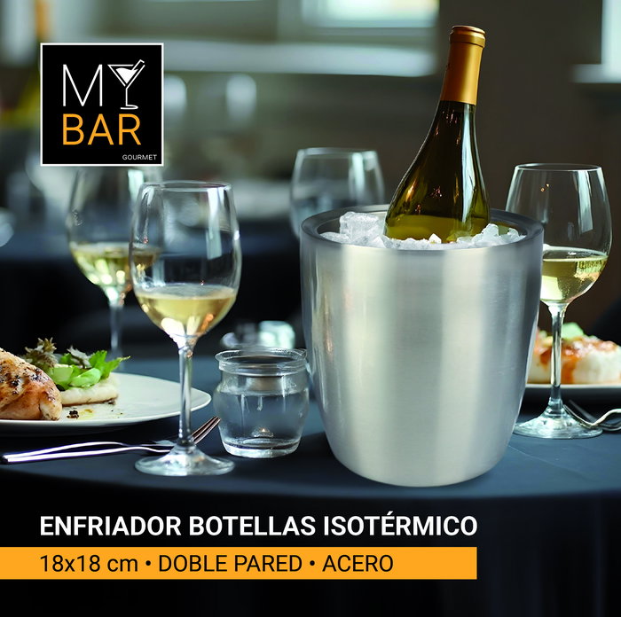 Inde Enfriador de Acero Isotérmico My Bar, 18x18 cm (6 Unidades)