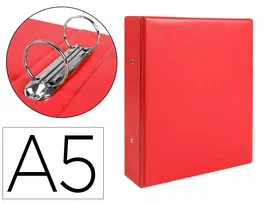 Liderpapel Carpeta de 2 anillas 40 mm A5 Rojo