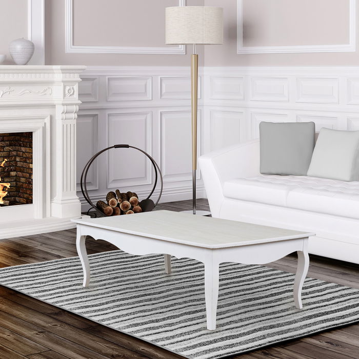 Home Deco Factory Mesa Centro Victoria 118x78 Madera Blanca