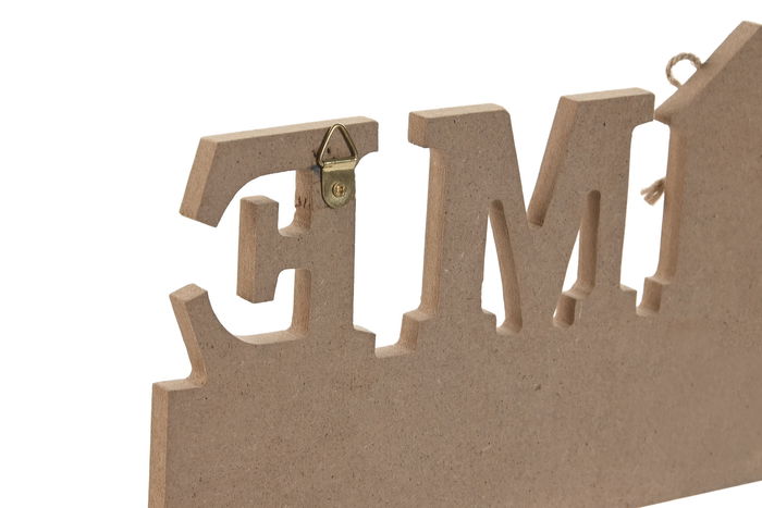 DKD Home Decor Guardallaves Blanco Marron MDF Metal 30 x 13 x 0.8 cm (6 Unidades)