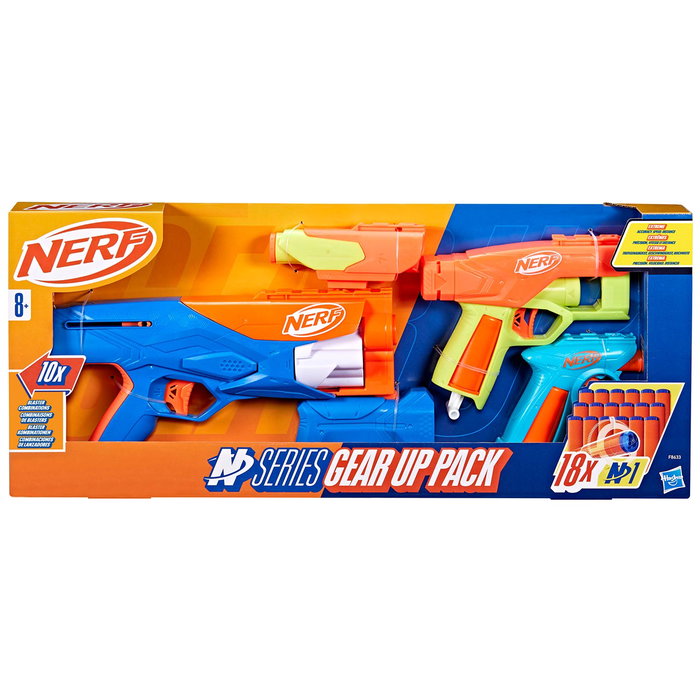 Hasbro Nerf N Series Gear Up Pack F8633 Blasters Personalizables con Múltiples Combinaciones