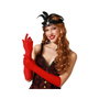 Atosa Guantes largos de Carnaval rojos, 42 cm