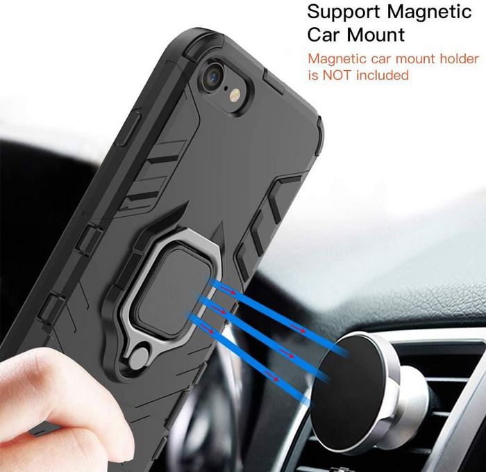 CoreParts Funda Compatible con iPhone 11 Militar Antigolpes, Anticaidas y Antirrayones con Anillo Magnetico y Carcasa TPU de Silicona Full Body