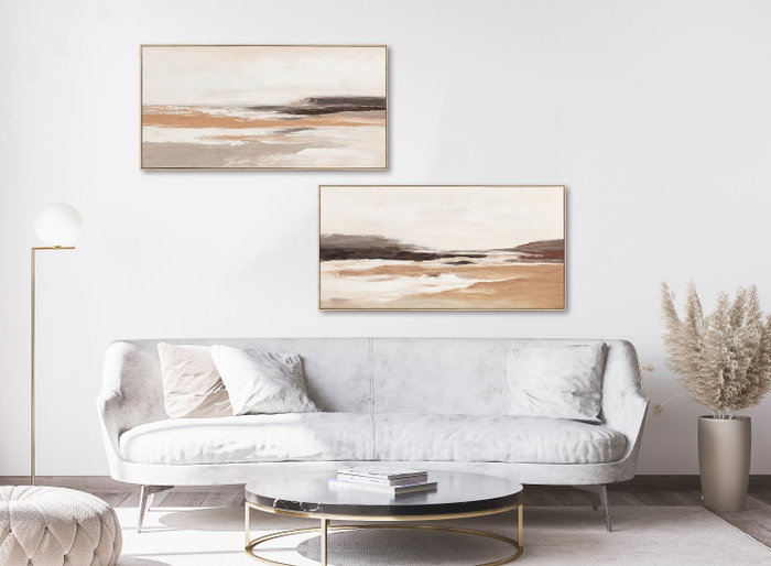 DKD Home Decor Cuadro Lienzo Abstracto de 142,5x72,5x4,5 cm (Pack de 2)