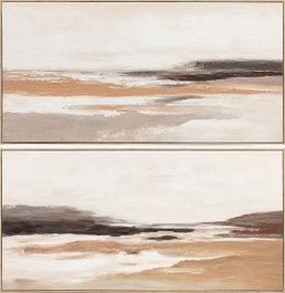 DKD Home Decor Cuadro Lienzo Abstracto de 142,5x72,5x4,5 cm (Pack de 2)