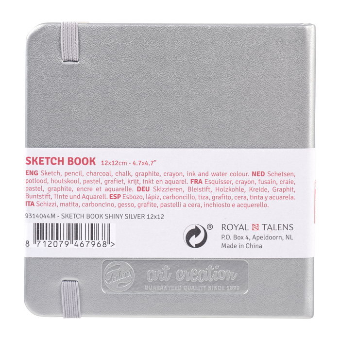Talens Art Creation Cuaderno Bocetos Plata Brillante 12 x 12 cm 140 g 80 Hojas Talens Art Creation Cuaderno Bocetos Plata Brillante 12 x 12 cm 140 g 80 Hojas