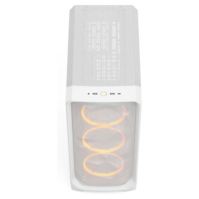 Fractal Design Meshify 3 White RGB TG Light Tint Torre ATX