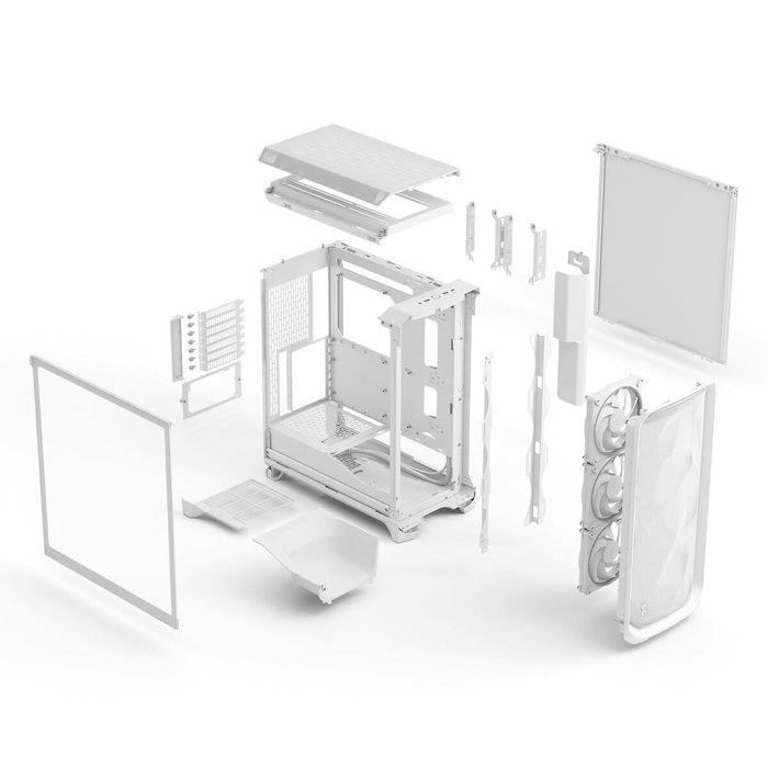 Fractal Design Meshify 3 White RGB TG Light Tint