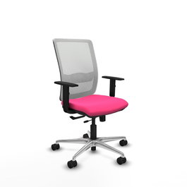 PIQUERAS Y CRESPO Silla de oficina Haches Rosa y Blanca