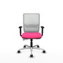 PIQUERAS Y CRESPO Silla de oficina Haches Rosa y Blanca