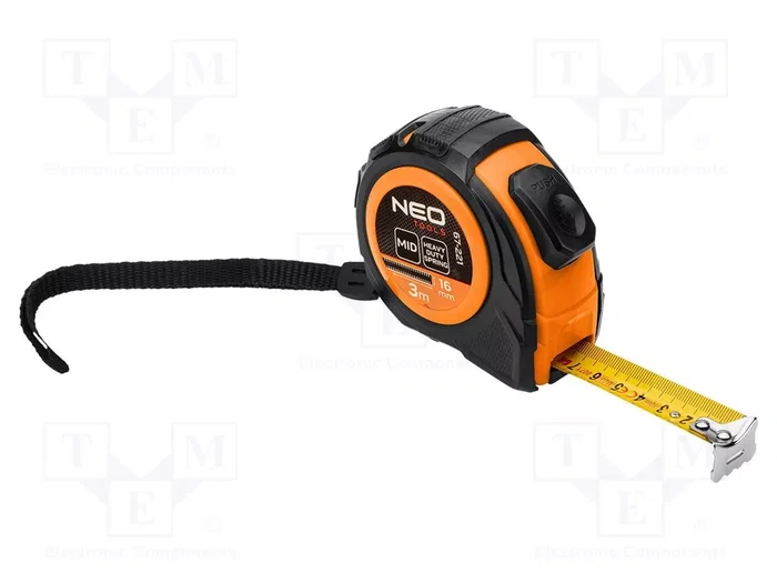 NEO TOOLS Flexómetro MID 3m 16mm Clase II NEO TOOLS Flexómetro MID 3m 16mm Clase II