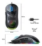 Spirit of Gamer Ratón Gaming Pro-M4 Óptico 12800 DPI, Negro, 6 Botones Programables, Ergonómico Mano Derecha, Cable USB 1.75 m
