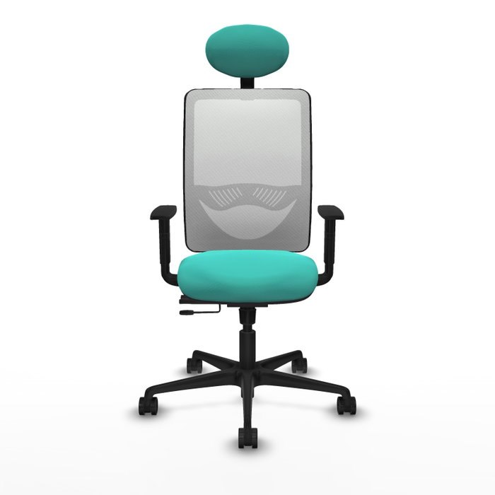 PIQUERAS Y CRESPO Silla de oficina Zulema con mecanismo Sincro/Traslack, Turquesa y Blanco PIQUERAS Y CRESPO Silla de oficina Zulema con mecanismo Sincro/Traslack, Turquesa y Blanco