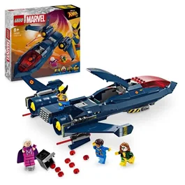 Lego 76281 Marvel The X-Men's X-Jet, Avión de Juguete con Minifiguras de Superhéroe Wolverine