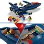 Lego 76281 Marvel The X-Men's X-Jet, Avión de Juguete con Minifiguras de Superhéroe Wolverine