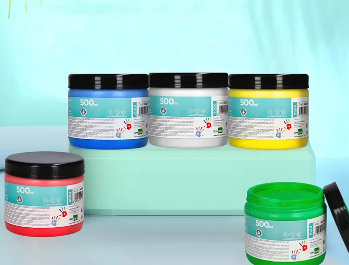 Liderpapel Pintura Dedos Tarrina 500 ml Amarillo