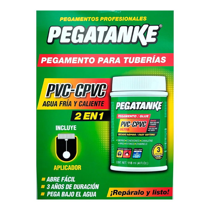 Pegatanke Cartel PVC-CPVC para pegamento tuberías 2 en 1 - Dimensiones 42 x 59 cm Pegatanke Cartel PVC-CPVC para pegamento tuberías 2 en 1 - Dimensiones 42 x 59 cm