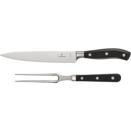 Victorinox Grand Maître Carving Set de 2 piezas, 20 cm de hoja, Plata / Negro Skp: B14FMNTJM8