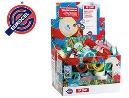 Eurocel - Miniportarrollos para cintas de embalaje 10 m x 15 mm (190x235x185 mm)