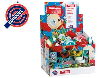 Eurocel - Miniportarrollos para cintas de embalaje 10 m x 15 mm (190x235x185 mm)