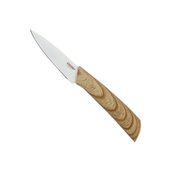 Cook Concept Cuchillo Hoja 7,5 cm Acero Inoxidable Antiadherente Mango Ergonómico Efecto Madera
