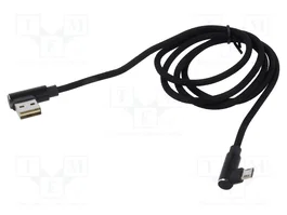 Savio CL-161 Cable USB a Micro USB de 1m, ángulo de 90°, reversible