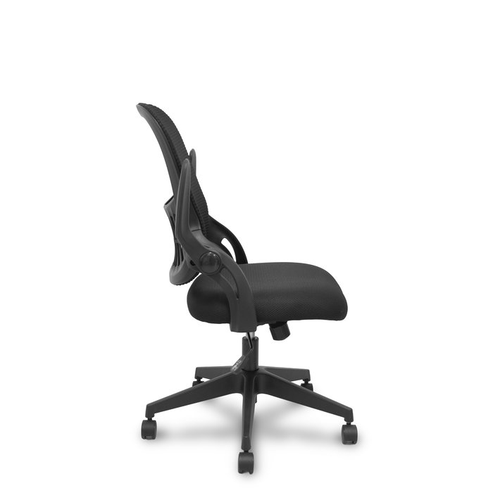 Silla de oficina Opti544 con mecanismo Basculante tapizada con Tela color Negro. Equipada con Base piramidal negra, Brazos abatibles y Ruedas de nailon 50 mm Silla de oficina Opti544 con mecanismo Basculante tapizada con Tela color Negro. Equipada con Base piramidal negra, Brazos abatibles y Ruedas de nailon 50 mm