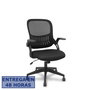 FORÖL Silla de oficina Opti544 con mecanismo basculante y brazos abatibles en Negro