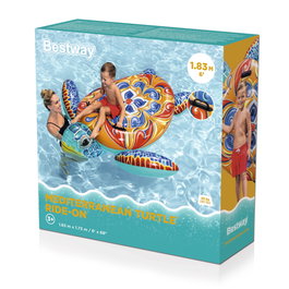 Bestway Figura Hinchable Tortuga Mediterranea con Asas 183x173 cm +3 Años Playa y Piscina 41523