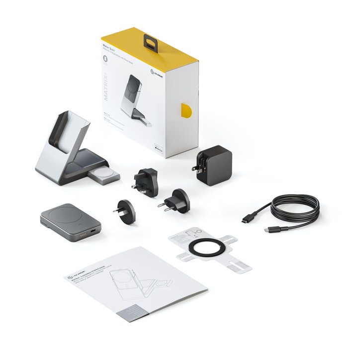Alogic Matrix+ Cargador Magnético 3 en 1 y Power Bank de 5.000 mAh Gris Alogic Matrix+ Cargador Magnético 3 en 1 y Power Bank de 5.000 mAh Gris