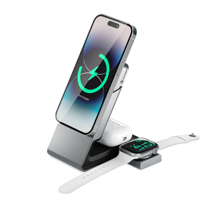 Alogic Matrix+ Cargador Magnético 3 en 1 y Power Bank de 5.000 mAh Gris Alogic Matrix+ Cargador Magnético 3 en 1 y Power Bank de 5.000 mAh Gris