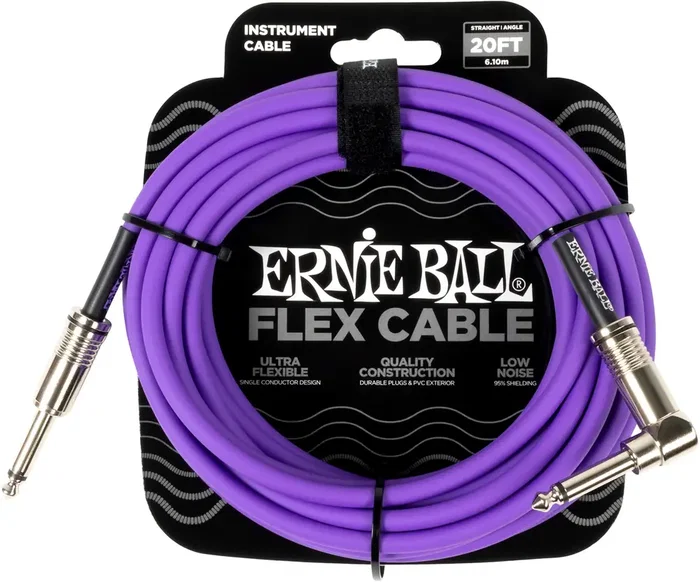 Ernieball Cable Flex Instrumento Jack-Jack Ss 6 M Púrpura Ernieball Cable Flex Instrumento Jack-Jack Ss 6 M Púrpura