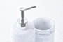 DKD Home Decor Set de Baño de 2 Piezas en Resina con Acabado Mármol Blanco