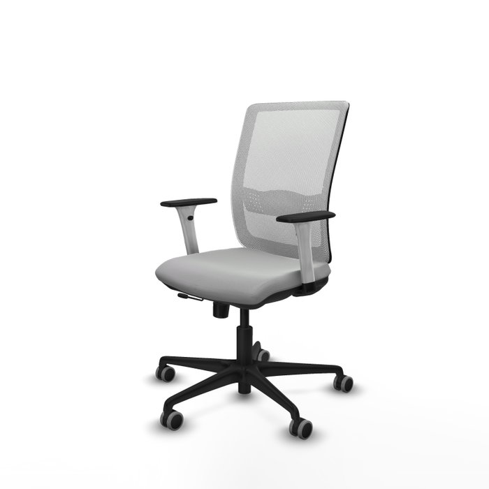 PIQUERAS Y CRESPO Silla de oficina Haches Gris claro y Blanco PIQUERAS Y CRESPO Silla de oficina Haches Gris claro y Blanco