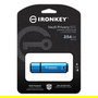Kingston IronKey Vault Privacy 50C 256GB USB-C 3.2 Gen 1 Llavero Seguro AES-256 FIPS 197 Resistente al Agua IPX8 Negro y Azul