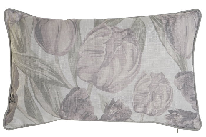 DKD Home Decor Cojín de Poliéster Tulipanes Impreso Multicolor DKD Home Decor Cojín de Poliéster Tulipanes Impreso Multicolor