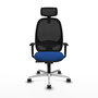 PIQUERAS Y CRESPO Silla de oficina Cilanco Azul y Negro con mecanismo Sincro