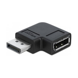 DeLOCK 66296 Adaptador DisplayPort 1.4 de Macho a Hembra con Ángulo de 90° Izquierda 8K 60 Hz