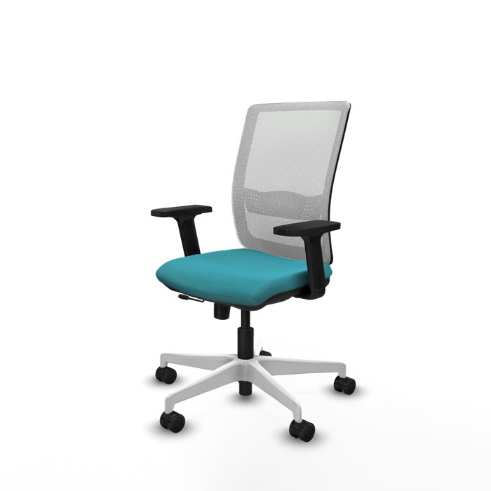PIQUERAS Y CRESPO Silla de oficina Haches con mecanismo Sincro/Traslack, Turquesa y Blanco PIQUERAS Y CRESPO Silla de oficina Haches con mecanismo Sincro/Traslack, Turquesa y Blanco