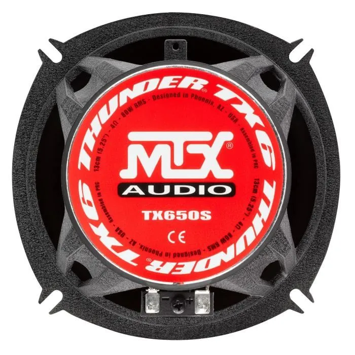 Mtx Audio MTX TX650S Kit de Altavoces 13cm 2 Vías 80W RMS 4O Chasis de Aluminio Tweeter de Neodimio Bobina de Cúpula de Seda TSV TIL