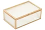 DKD Home Decor Joyero de Cristal y Metal Dorado 15x11x5,5 cm