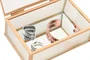 DKD Home Decor Joyero de Cristal y Metal Dorado 15x11x5,5 cm