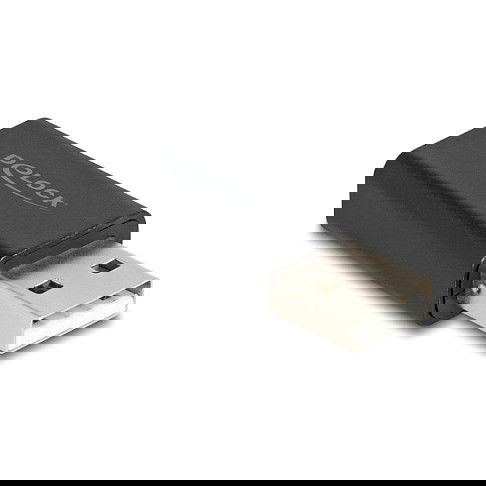 DeLOCK 68001 DAC USB Gaming de Audio de Alta Resolución 24 Bit/96 kHz, USB Tipo-A a 3.5 mm, Negro