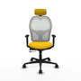 PIQUERAS Y CRESPO Silla de oficina Jorquera Sincro/Traslack Amarillo y Blanco