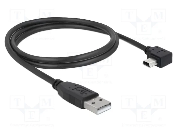 DeLOCK Cable USB 2.0 Tipo-A a Mini-B angulado de 1 m, Negro DeLOCK Cable USB 2.0 Tipo-A a Mini-B angulado de 1 m, Negro